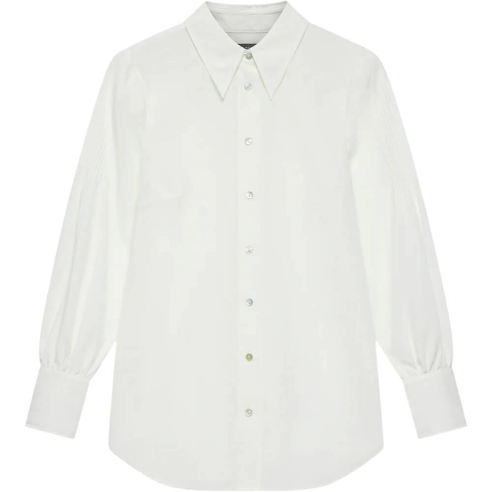 Mint Velvet White Pintuck Detail Shirt